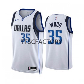 Dres Dallas Mavericks Christian Wood 35 Nike 2022-23 Association Edition Bijela Swingman - Muške